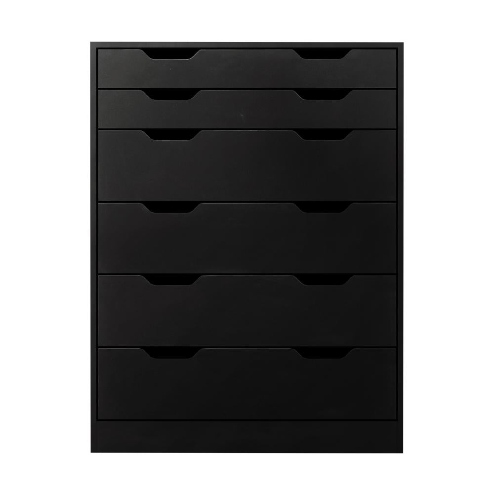 6 Chest of Drawers Air Gap Handles Black