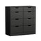 8 Chest of Drawers Tallboy Cabinet Bedroom Storage Black