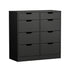8 Chest of Drawers Tallboy Cabinet Bedroom Storage Black