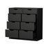 8 Chest of Drawers Tallboy Cabinet Bedroom Storage Black
