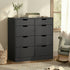 8 Chest of Drawers Tallboy Cabinet Bedroom Storage Black