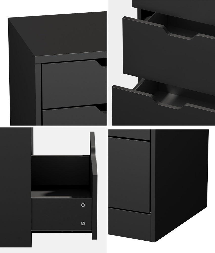 8 Chest of Drawers Tallboy Cabinet Bedroom Storage Black