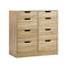 8 Chest of Drawers Tallboy Cabinet Bedroom Storage Natural