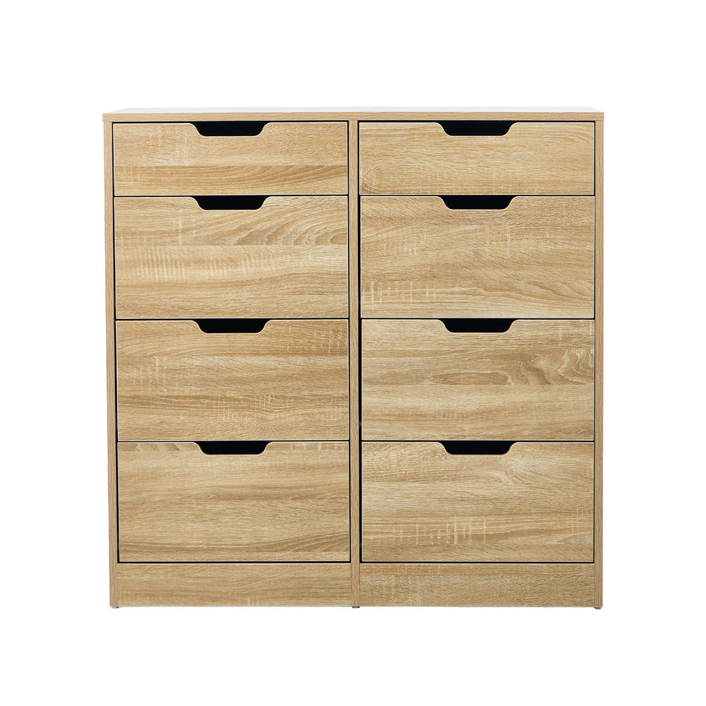 8 Chest of Drawers Tallboy Cabinet Bedroom Storage Natural
