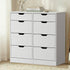 8 Chest of Drawers Tallboy Cabinet Bedroom Storage White
