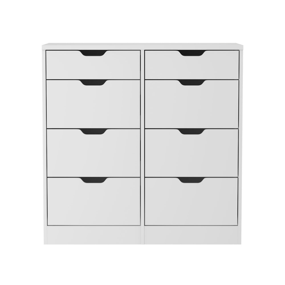 8 Chest of Drawers Tallboy Cabinet Bedroom Storage White