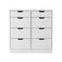 8 Chest of Drawers Tallboy Cabinet Bedroom Storage White