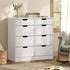 8 Chest of Drawers Tallboy Cabinet Bedroom Storage White