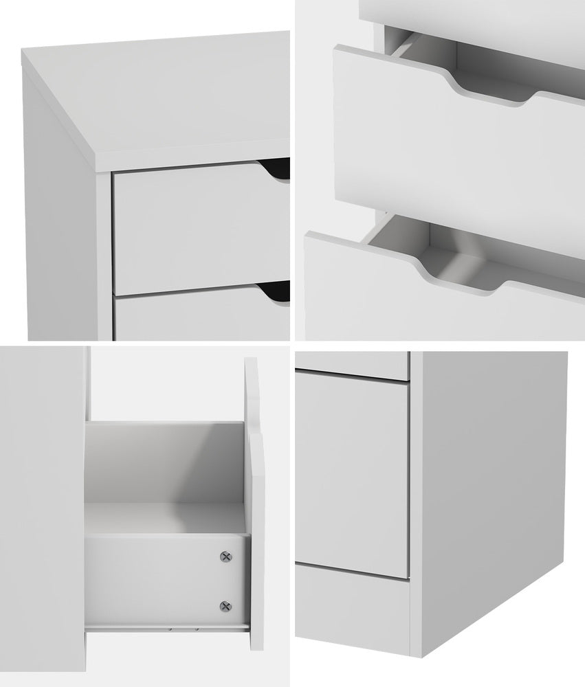 8 Chest of Drawers Tallboy Cabinet Bedroom Storage White