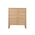 Chest of Drawers 5‑Drawer Tallboy – Natural Woodgrain Bedroom Storage