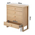 Chest of Drawers 5‑Drawer Tallboy – Natural Woodgrain Bedroom Storage