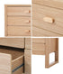 Chest of Drawers 5‑Drawer Tallboy – Natural Woodgrain Bedroom Storage