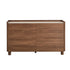 Oikiture 6 Drawer Chest of Drawers Storage Cabinet Handle-Free Walnut