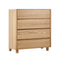 Oikiture 4 Chest of Drawers Dresser Faux Marble Top Natural