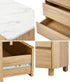Oikiture 4 Chest of Drawers Dresser Faux Marble Top Natural