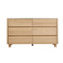 Oikiture 6 Chest of Drawers Dresser Faux Marble Top Natural