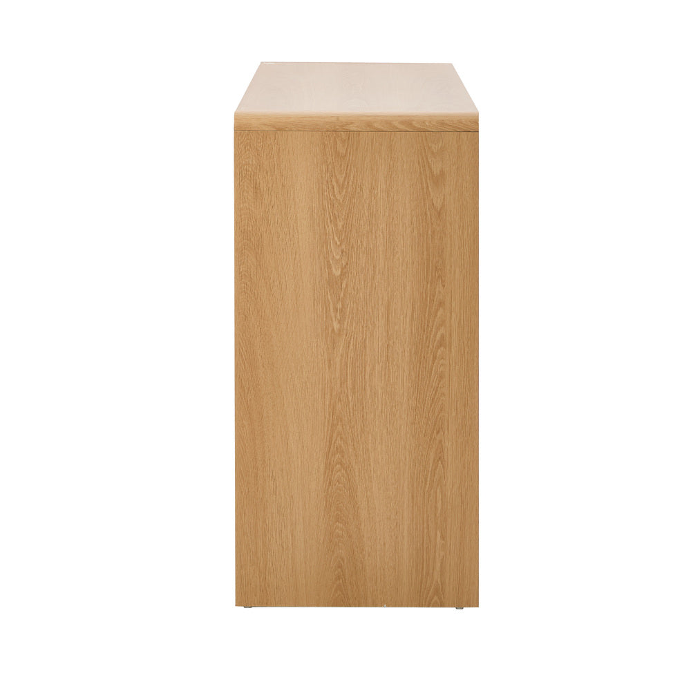 6 Chest Of Drawers Dresser with 2 Open Shelves Natural