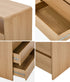 6 Chest Of Drawers Dresser with 2 Open Shelves Natural