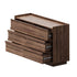 6 Chest Of Drawers Lowboy Handle-Free Storage Walnut