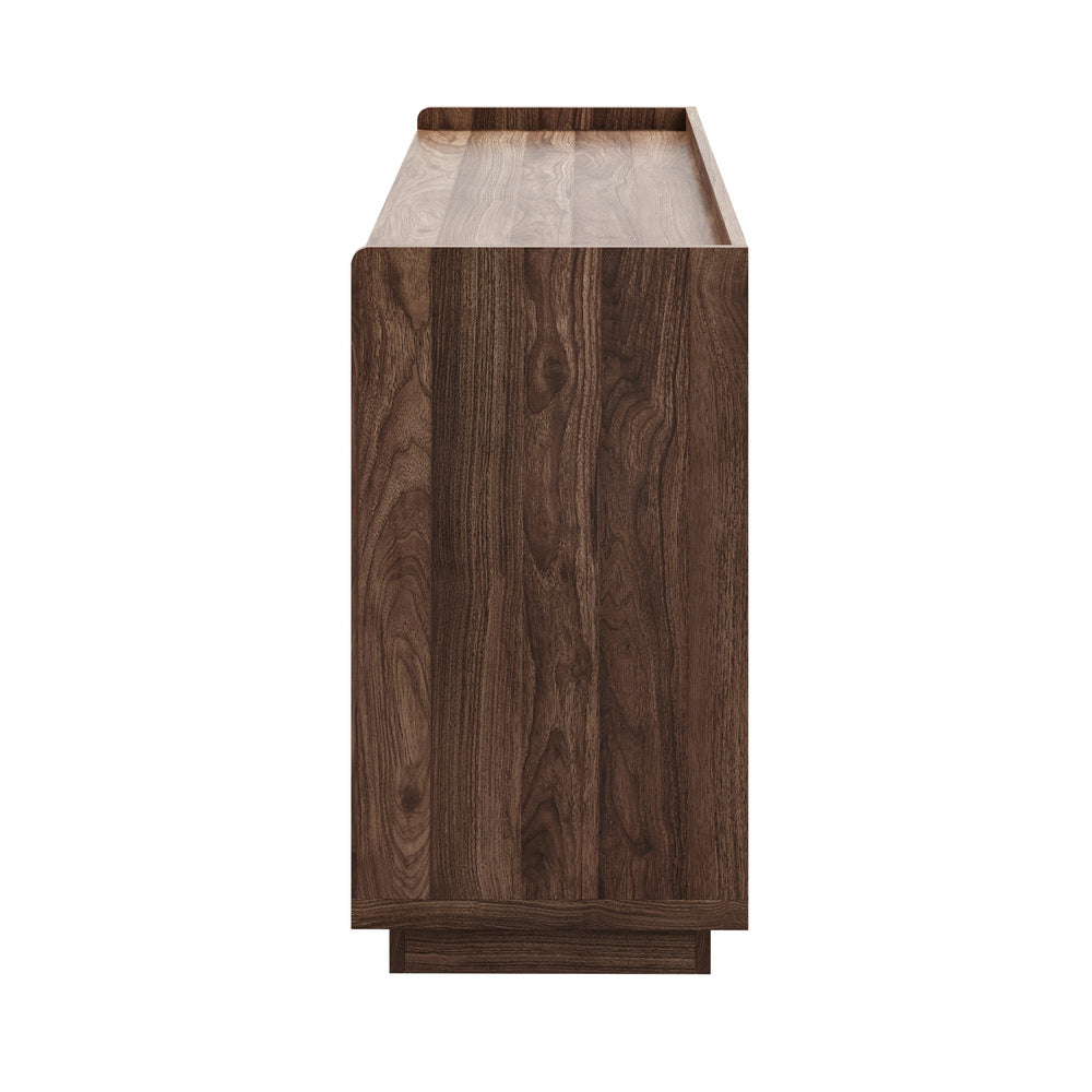 6 Chest Of Drawers Lowboy Handle-Free Storage Walnut