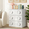 3 Chest of Drawers Cabinet Bedroom Dresser Night Stand White