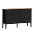 Oikiture 6 Drawer Chest of Drawers Storage Cabinet Farmhouse Black