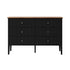 Oikiture 6 Drawer Chest of Drawers Storage Cabinet Farmhouse Black