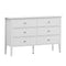 Oikiture 6 Drawer Chest of Drawers Storage Cabinet Farmhouse White
