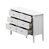 Oikiture 6 Drawer Chest of Drawers Storage Cabinet Farmhouse White