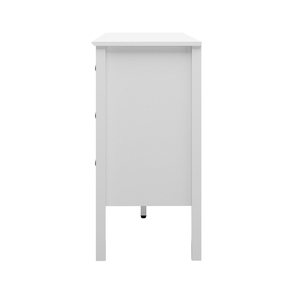 Oikiture 6 Drawer Chest of Drawers Storage Cabinet Farmhouse White