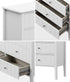 Oikiture 6 Drawer Chest of Drawers Storage Cabinet Farmhouse White
