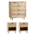 Oikiture 5 Chest of Drawers and 2 Bedside Tables Bedroom Set