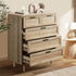 Oikiture 5 Chest of Drawers and 2 Bedside Tables Bedroom Set