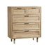 Oikiture 5 Chest of Drawers and 2 Bedside Tables Bedroom Set Natural