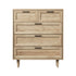 Oikiture 5 Chest of Drawers and 2 Bedside Tables Bedroom Set Natural