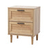 Oikiture 5 Chest of Drawers and 2 Bedside Tables Bedroom Set Natural