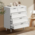 5 Chest of Drawers Dresser Tallboy White