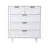 Oikiture Bedroom Set 5 Chest of Drawers and 2 Bedside Tables White