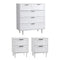 Oikiture 5 Chest of Drawers and 2 Bedside Tables Bedroom Set White