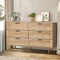 6 Drawer Tallboy Chest of Drawers Dresser Natural