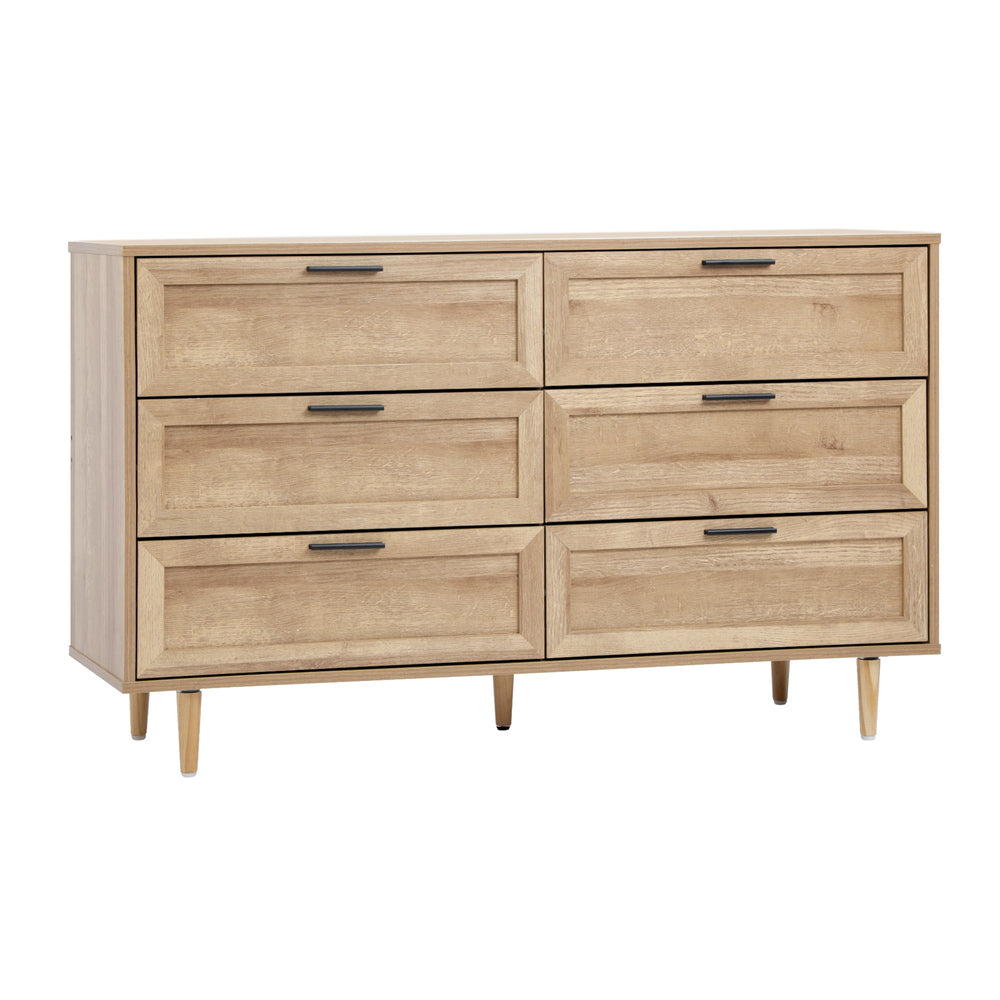 6 Chest of Drawers Dresser Tallboy Natural