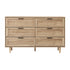 Oikiture 6 Chest of Drawers and 2 Bedside Tables Bedroom Set Natural