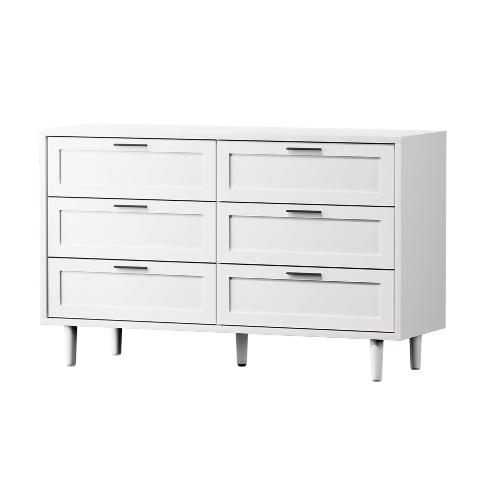 6 Chest of Drawers Dresser Tallboy White