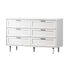 6 Chest of Drawers Dresser Tallboy White