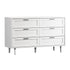 Oikiture Bedroom Set 6 Chest of Drawers and 2 Bedside Tables White