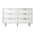 Oikiture Bedroom Set 6 Chest of Drawers and 2 Bedside Tables White