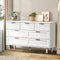 Oikiture 7 Drawer Tallboy Chest of Drawers Dresser White