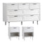 Oikiture Bedroom Set 7 Chest of Drawers and 2 Bedside Tables White