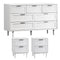 Oikiture 7 Chest of Drawers and 2 Bedside Tables Bedroom Set White