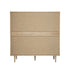 Oikiture 8‑Drawer Chest – Natural, Woodgrain, Sculpted Fronts, 90cm